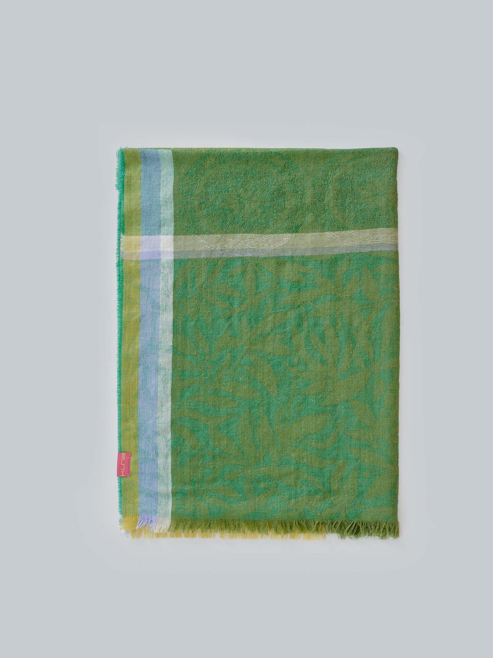 Manta Warvick para bebé de Alpaca y Seda, color verde