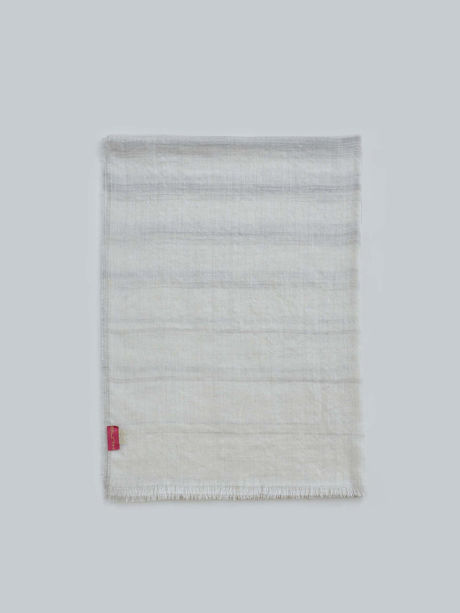 Wallenberg Shawl Baby Alpaca & Silk Color Ecru&Gris