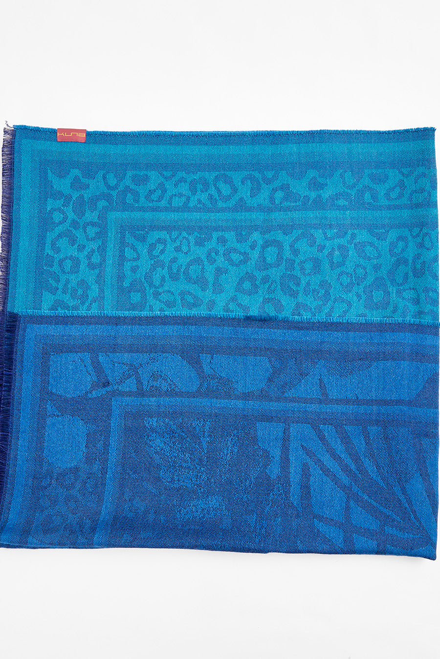 Mantón Wutenberg Baby Alpaca y Seda Color Azul