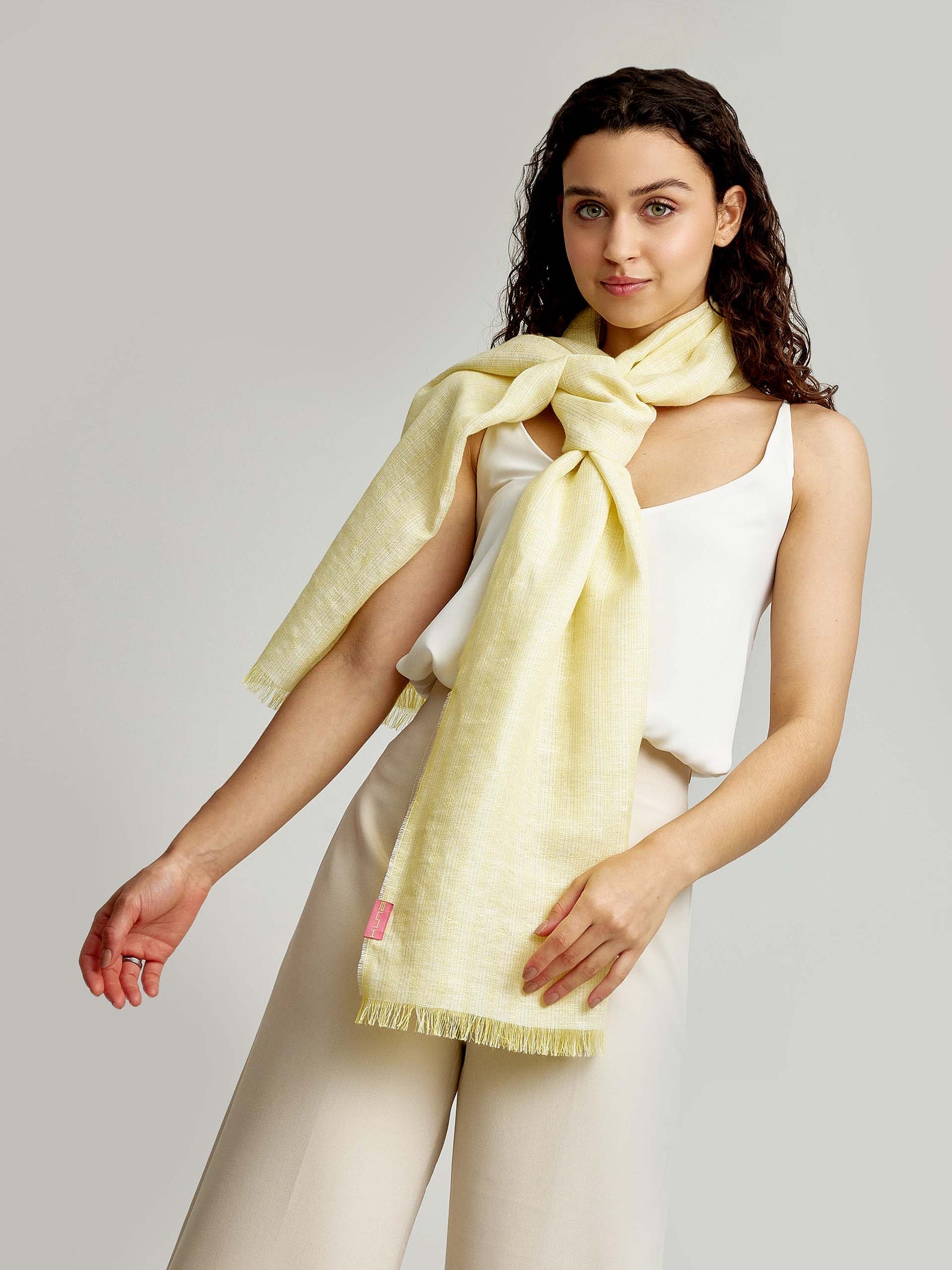 Pañuelo de Lino Amarillo Willkomen