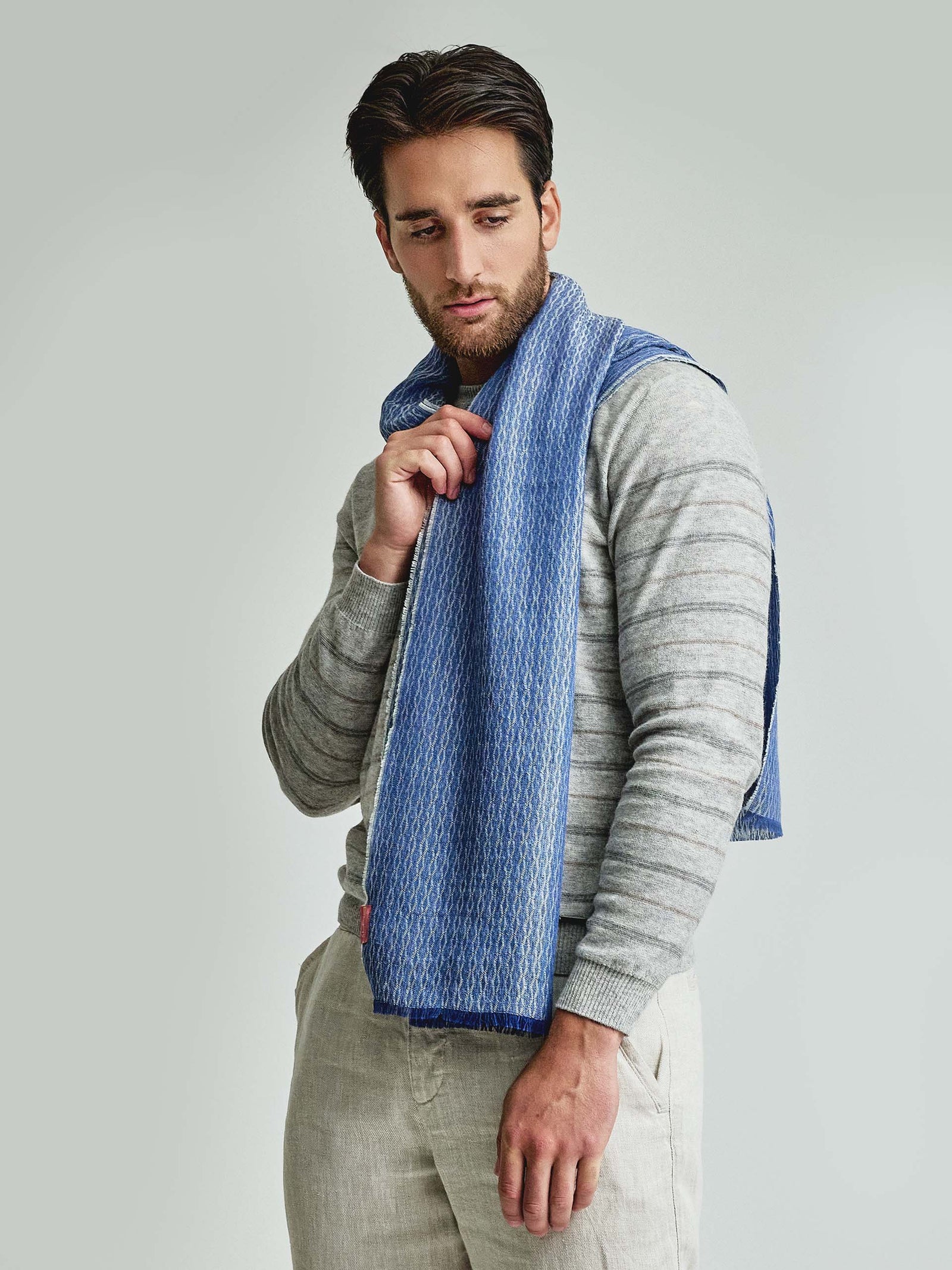 Westfield Shawl Baby Alpaca & Silk Color Blue