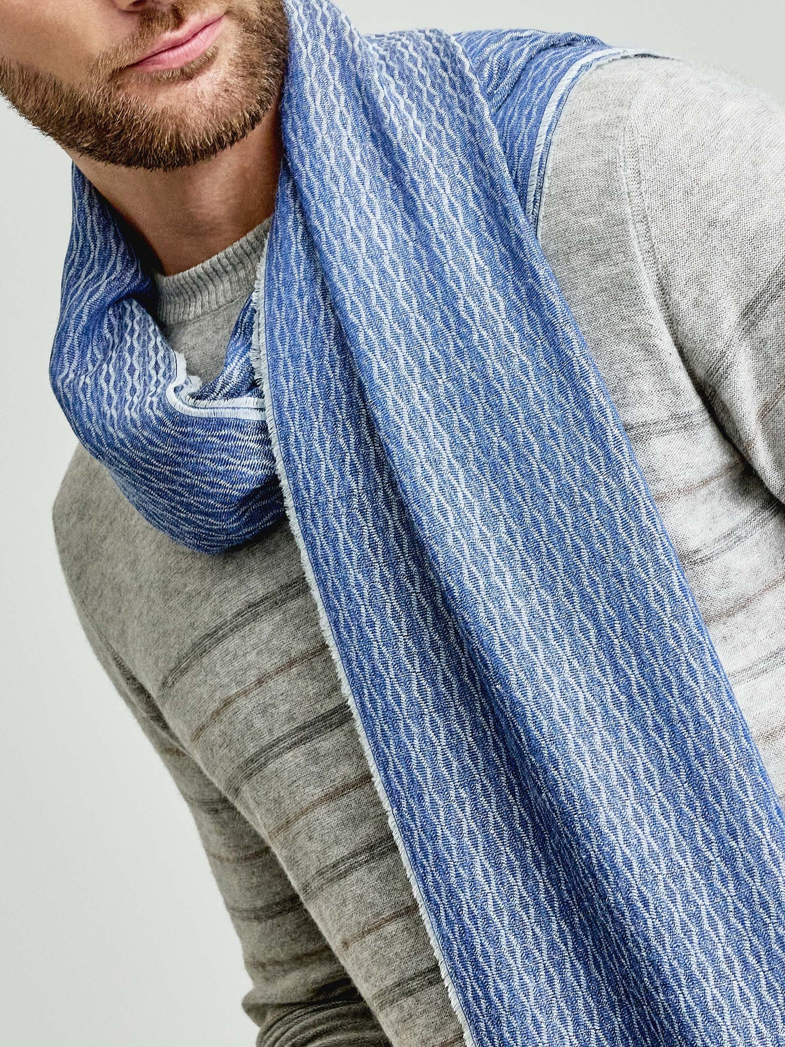 Westfield Shawl Baby Alpaca & Silk Color Blue