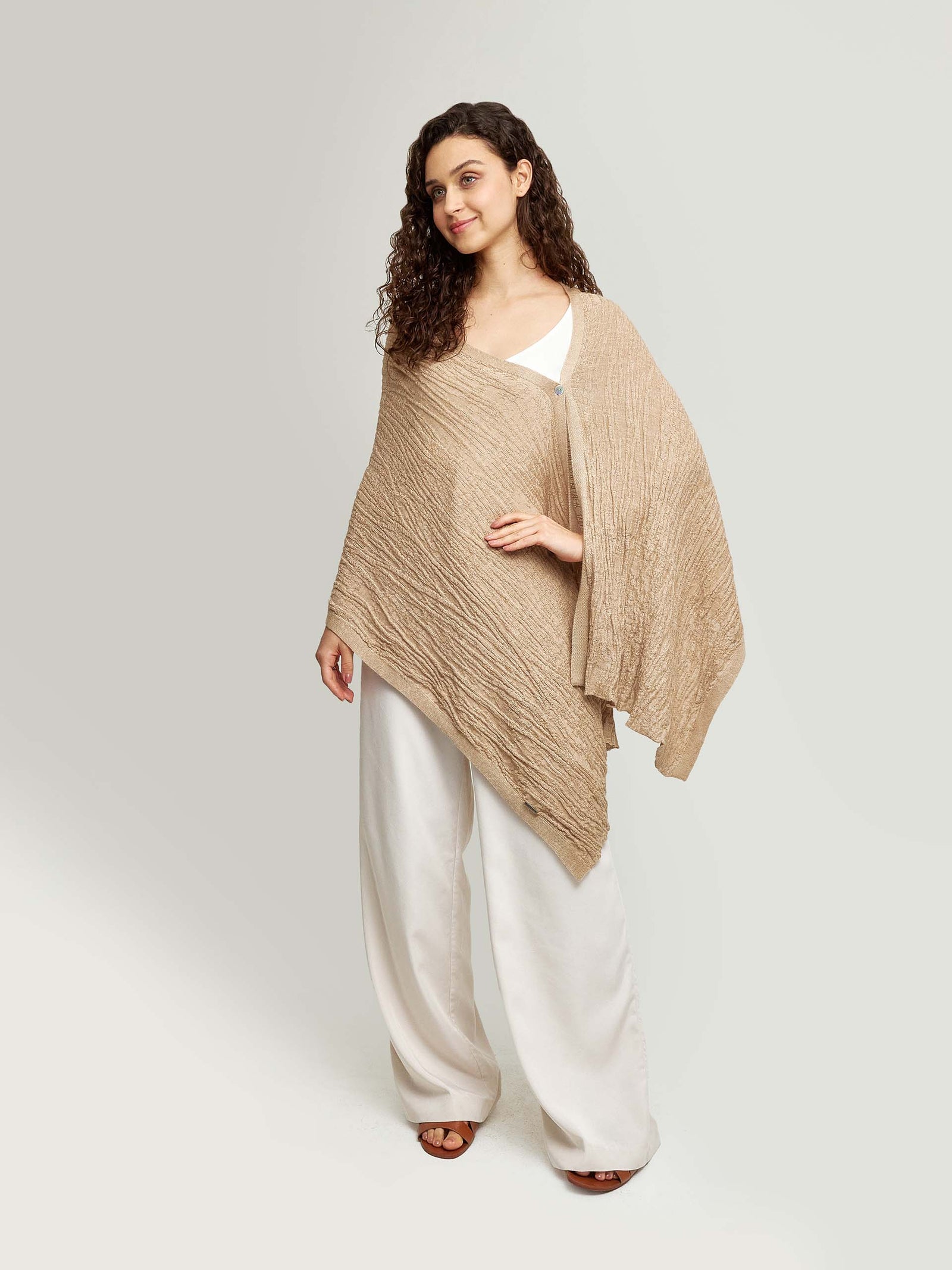 Wildberry Shawl Baby Alpaca & Silk Color Beige