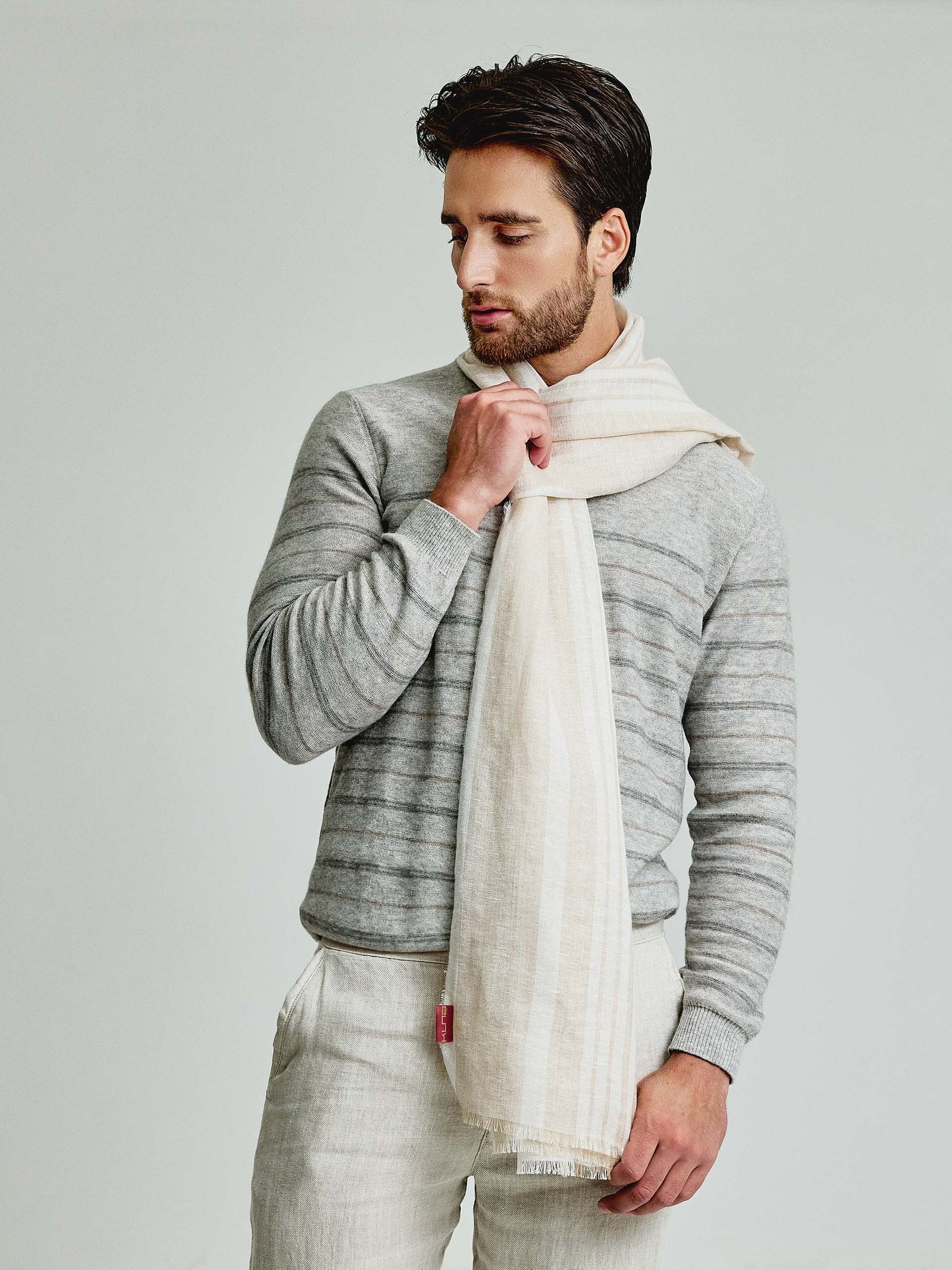Wallet Shawl Linen Color Beige