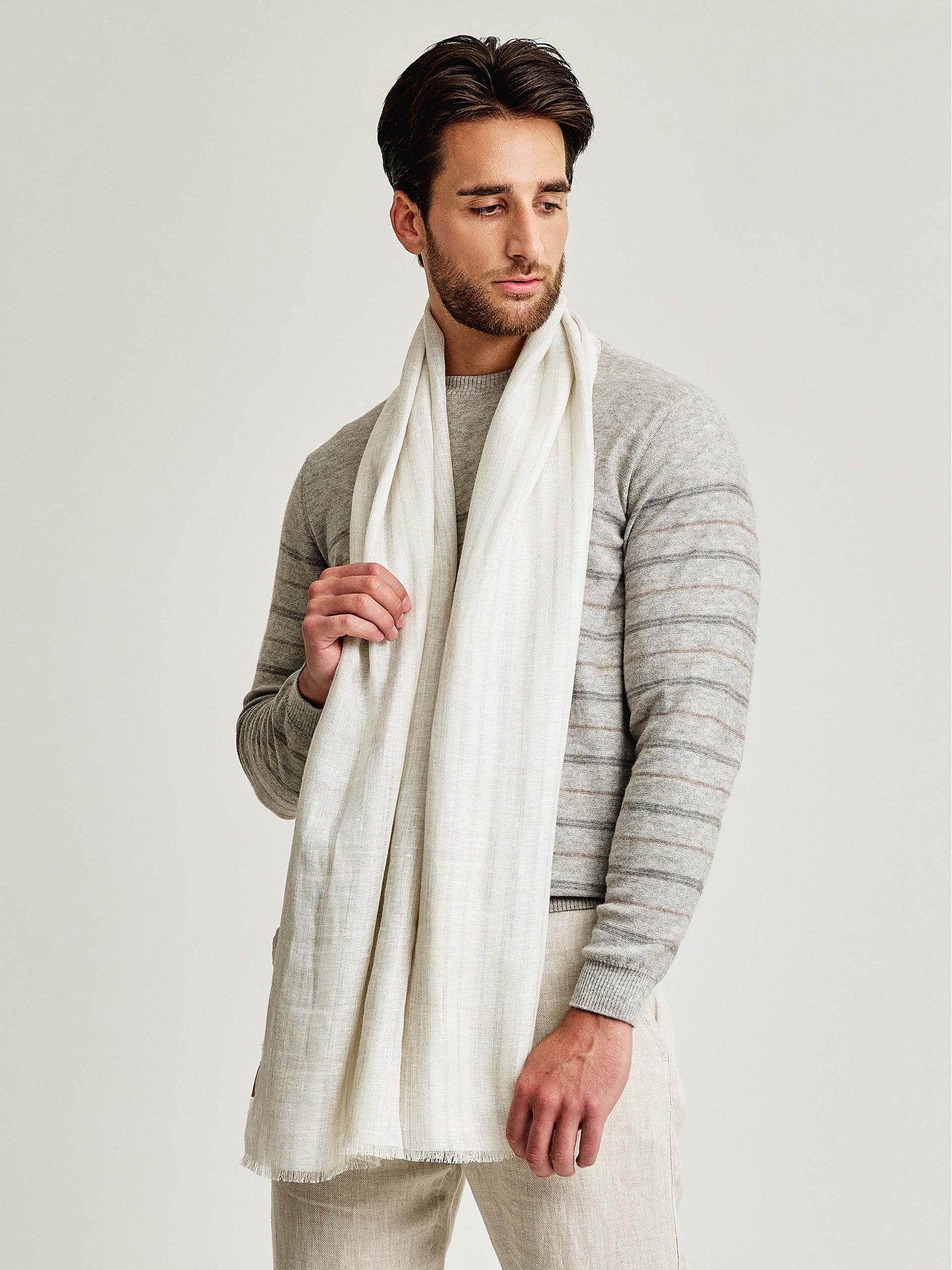 Wallet Shawl Linen Color Grey