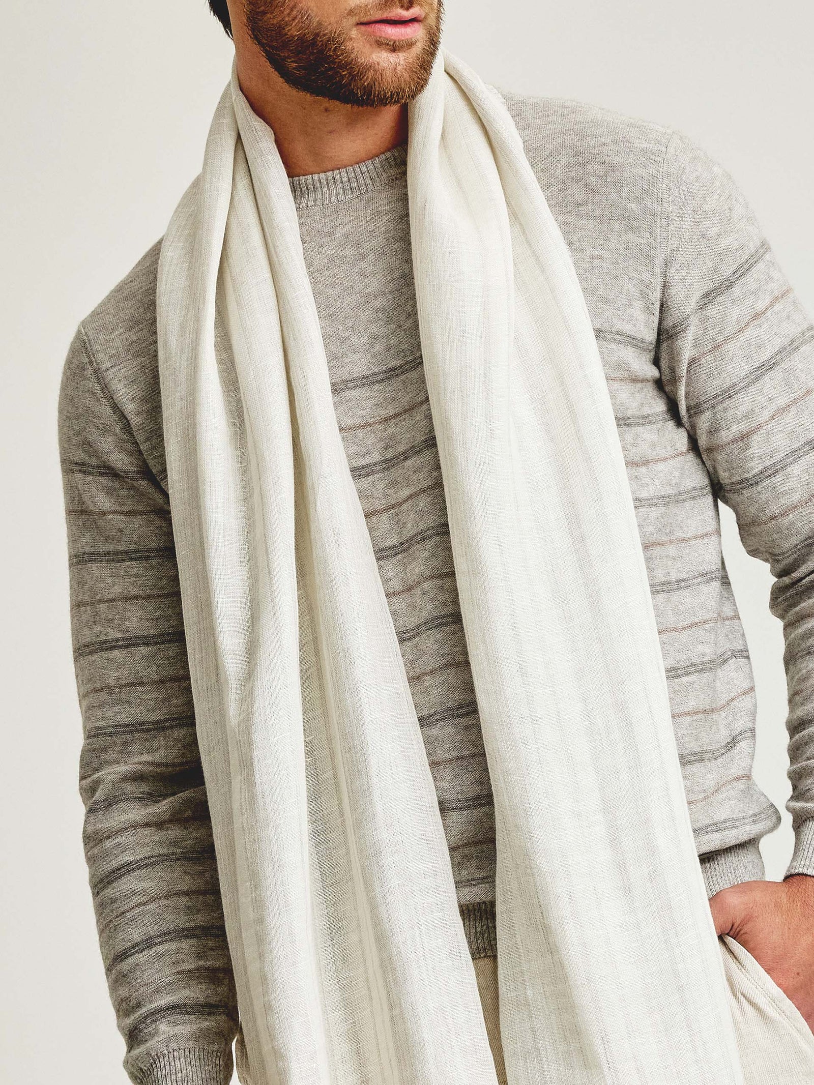 Wallet Shawl Linen Color Grey