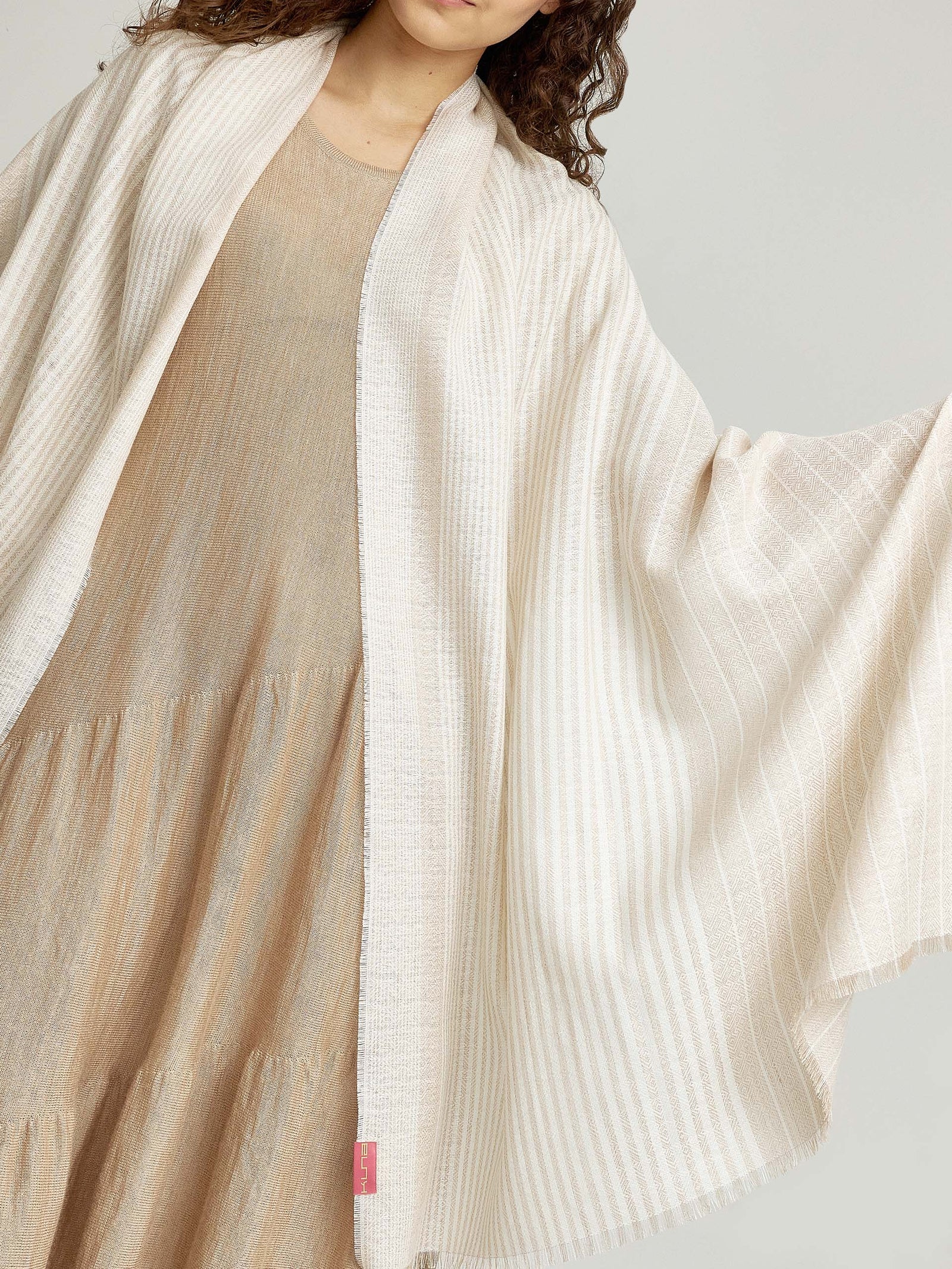 Walden Shawl Cotton & Baby Alpaca Color Beige