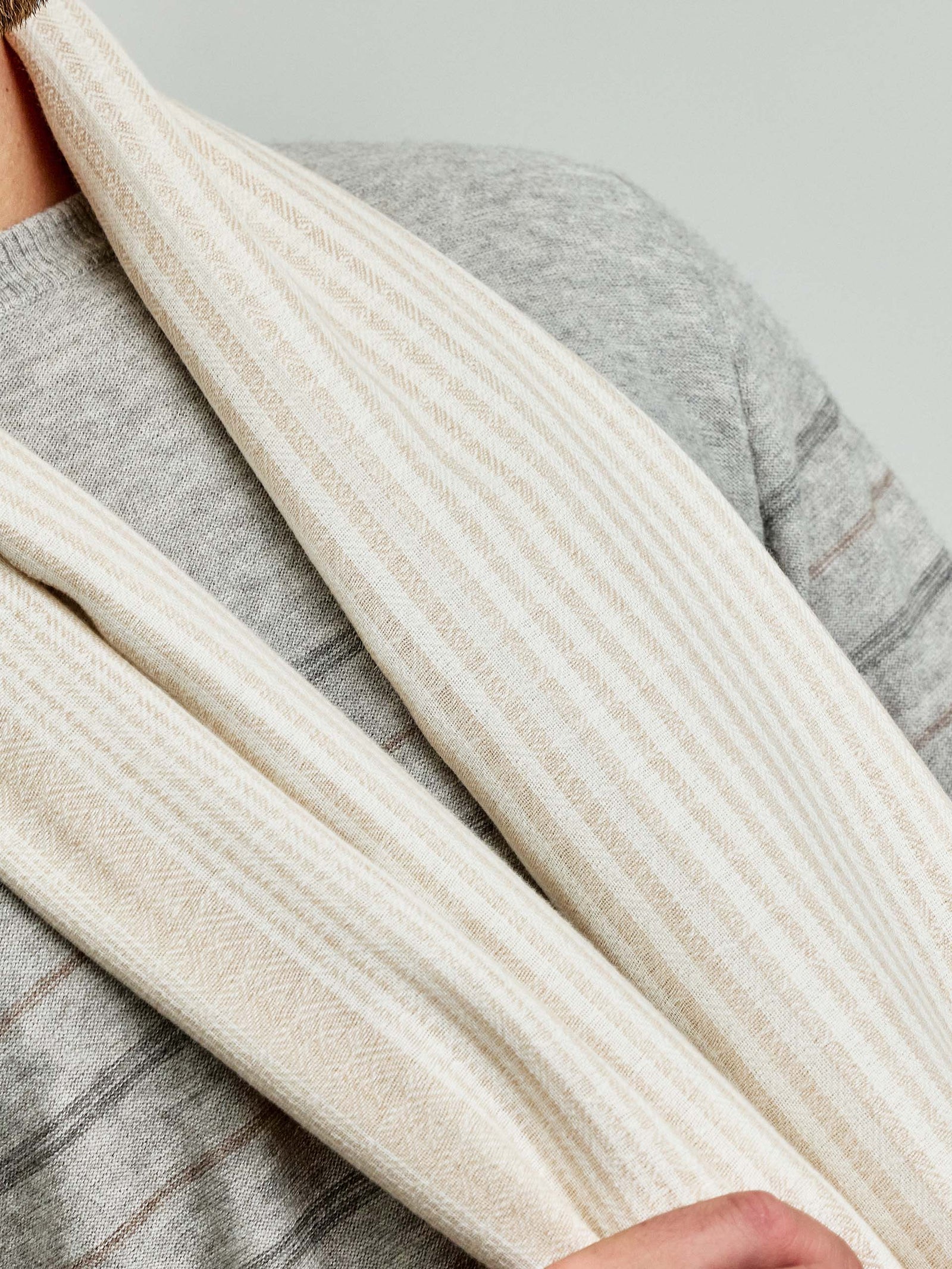 Walden Shawl Cotton & Baby Alpaca Color Beige