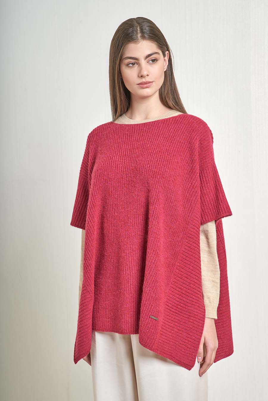 Poncho Umpala De Baby Alpaca Color Marylin