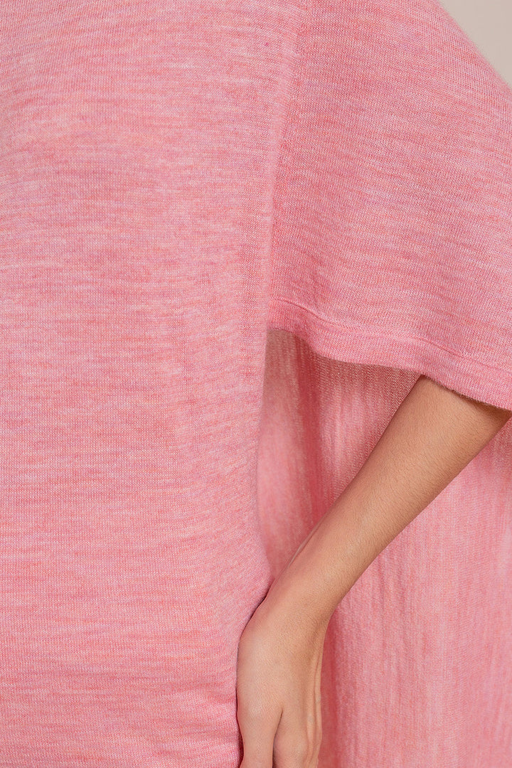Poncho Vaya De Baby Alpaca Color Peonia