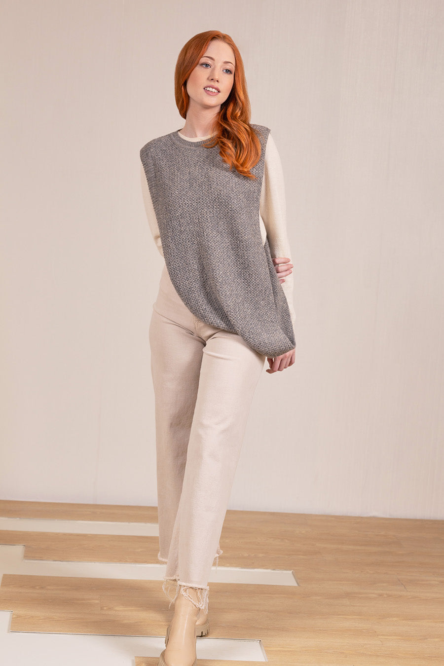 Poncho Valdi De Baby Alpaca Color Nutmeg