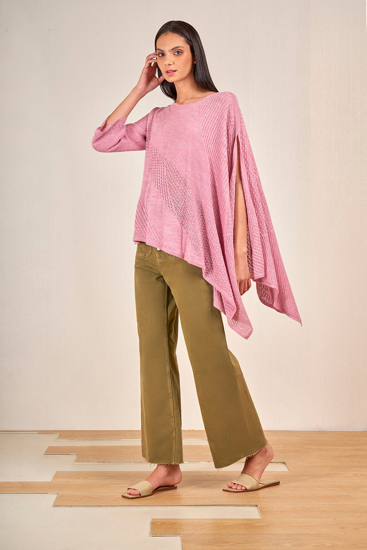 Poncho Vous De Baby Alpaca Color Mosqueta