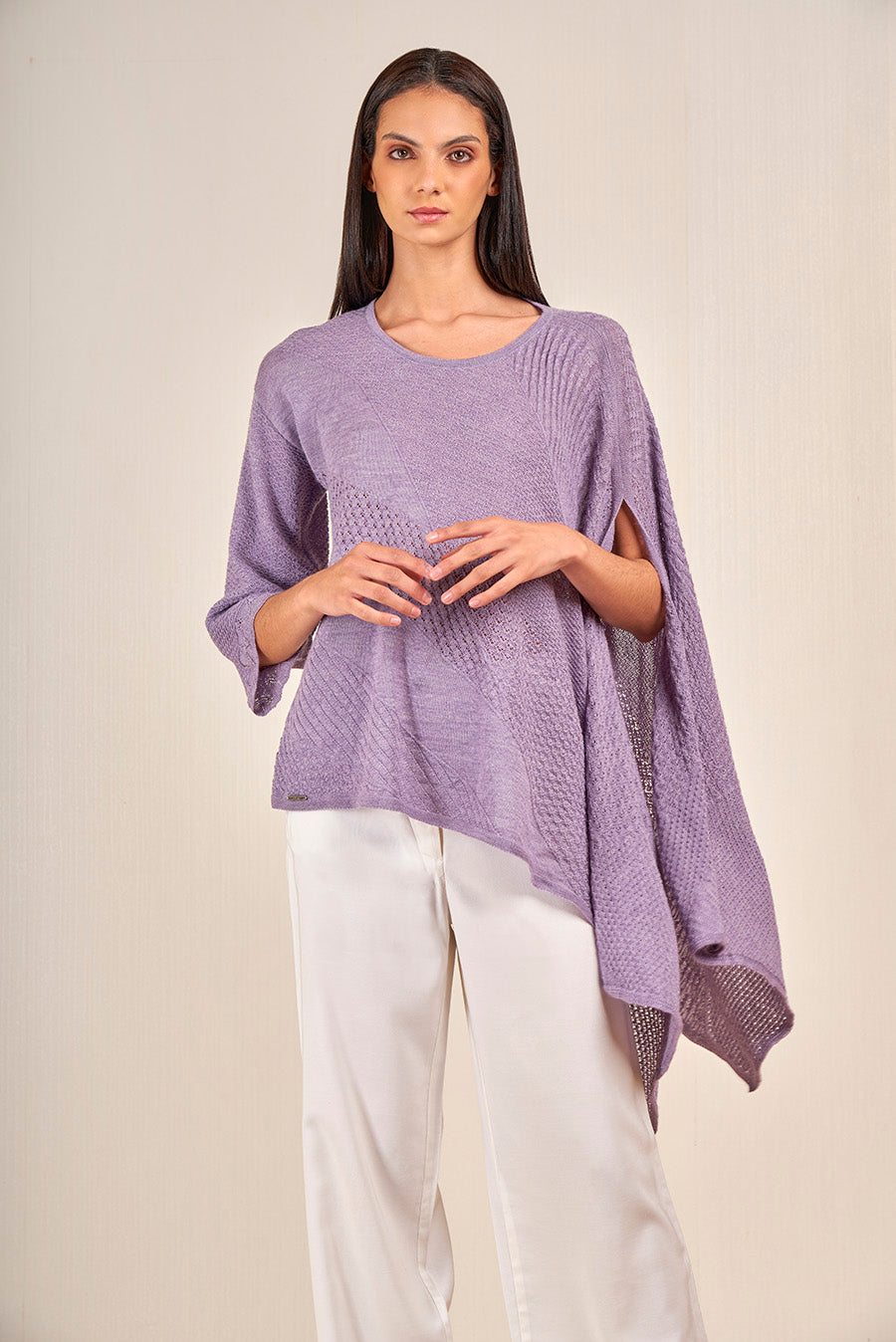 Vous Poncho Baby Alpaca Color Tempera