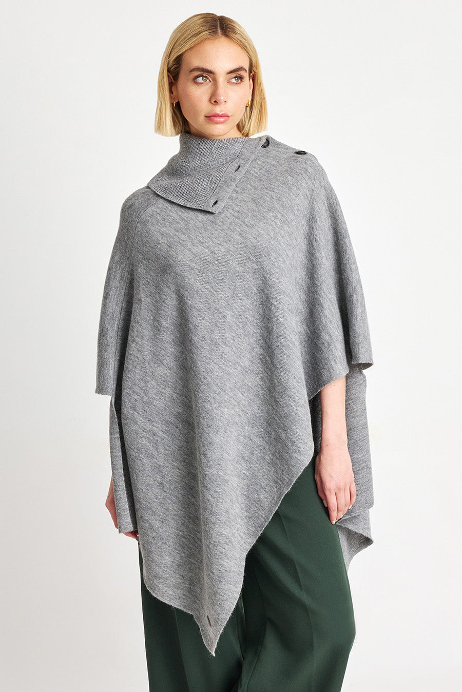 Wing Poncho Baby Alpaca Color Nuage