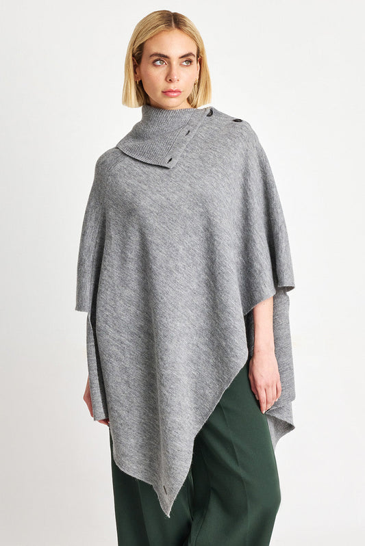 Wing Poncho Baby Alpaca Color Nuage