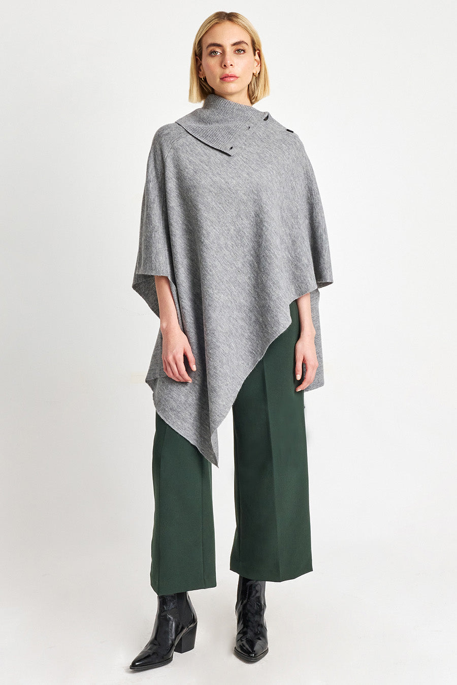 Wing Poncho Baby Alpaca Color Nuage