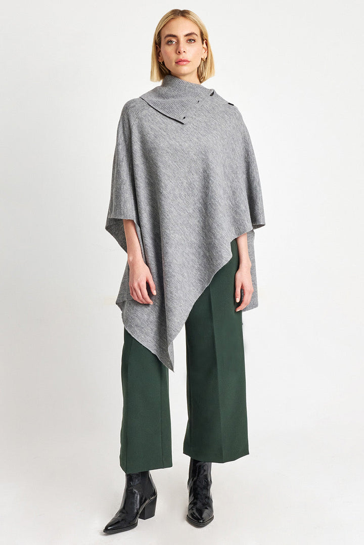 Poncho Wing De Baby Alpaca Color Nuage