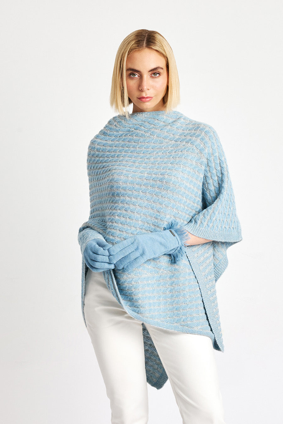 Poncho Wonder De Baby Alpaca Color Dream & Penguin