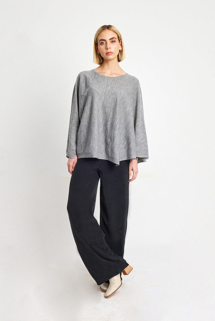 Poncho Wimar De Baby Alpaca Color Nuage