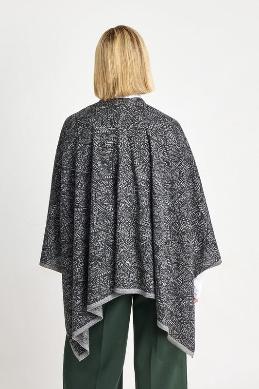 Poncho Web De Baby Alpaca Color Nuage