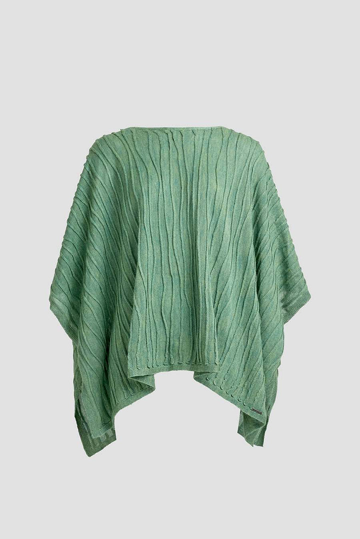 Wichita Poncho Baby Alpaca Color Verde