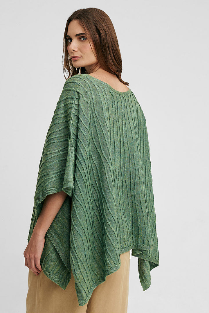 Wichita Poncho Baby Alpaca Color Verde