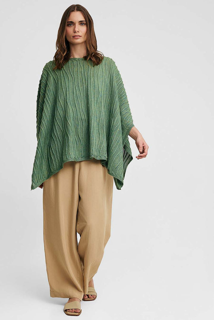 Wichita Poncho Baby Alpaca Color Verde