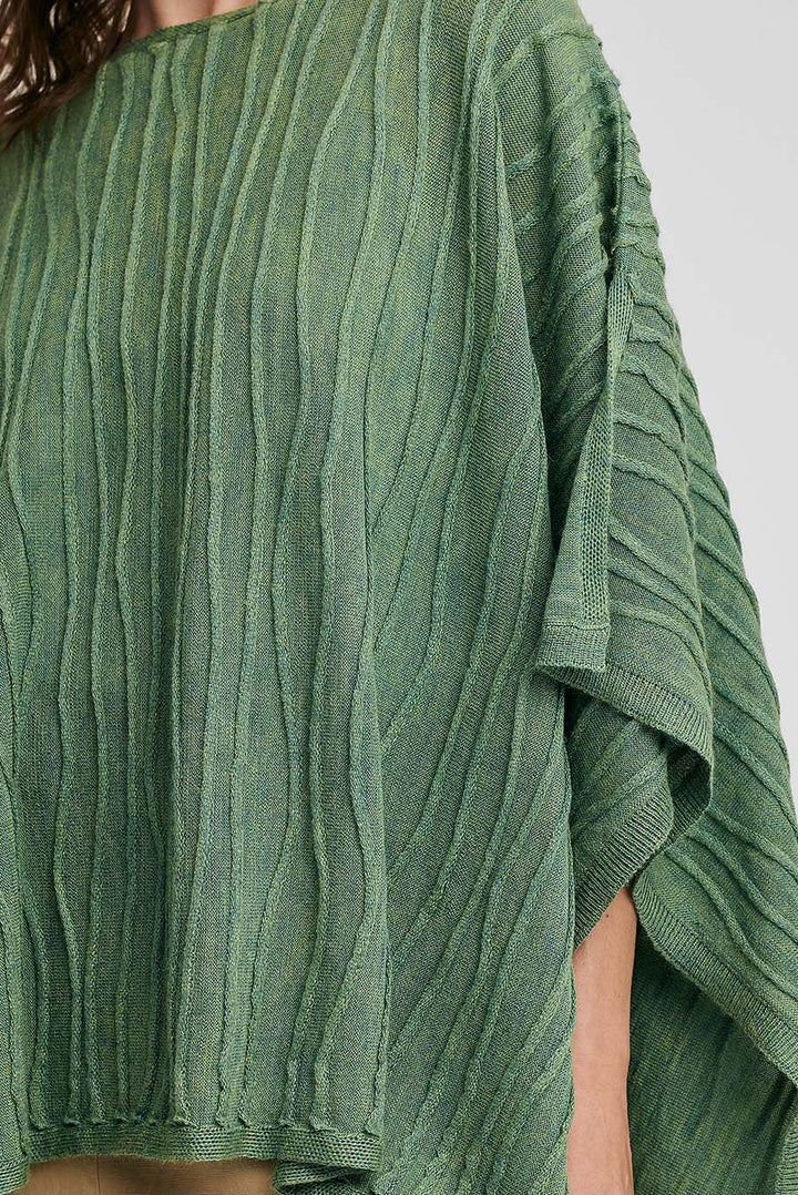 Wichita Poncho Baby Alpaca Color Verde