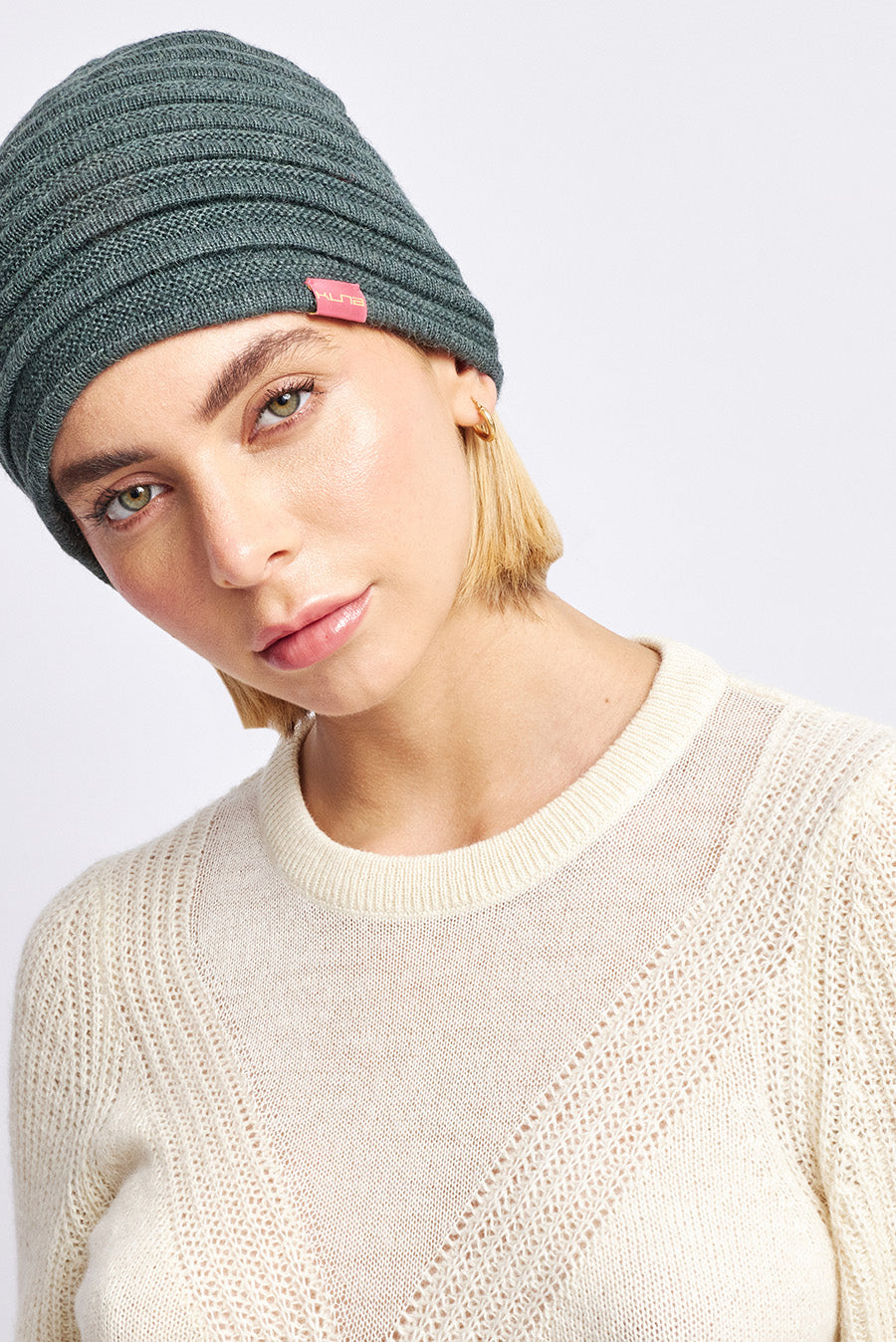 Whatever Hat Baby Alpaca Color Bosque & Beryl