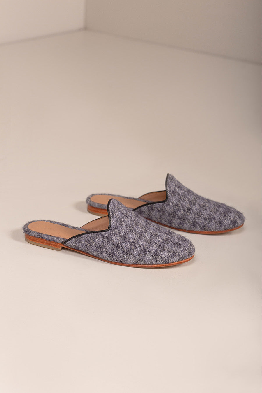 Urtado Shoes Alpaca & Cotton Color Blue