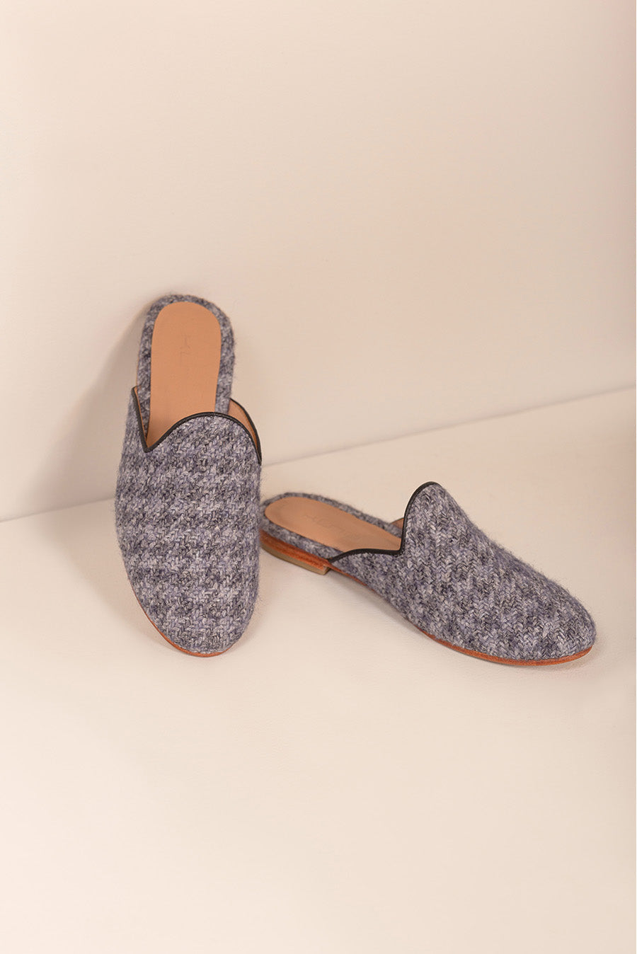 Urtado Shoes Alpaca & Cotton Color Blue