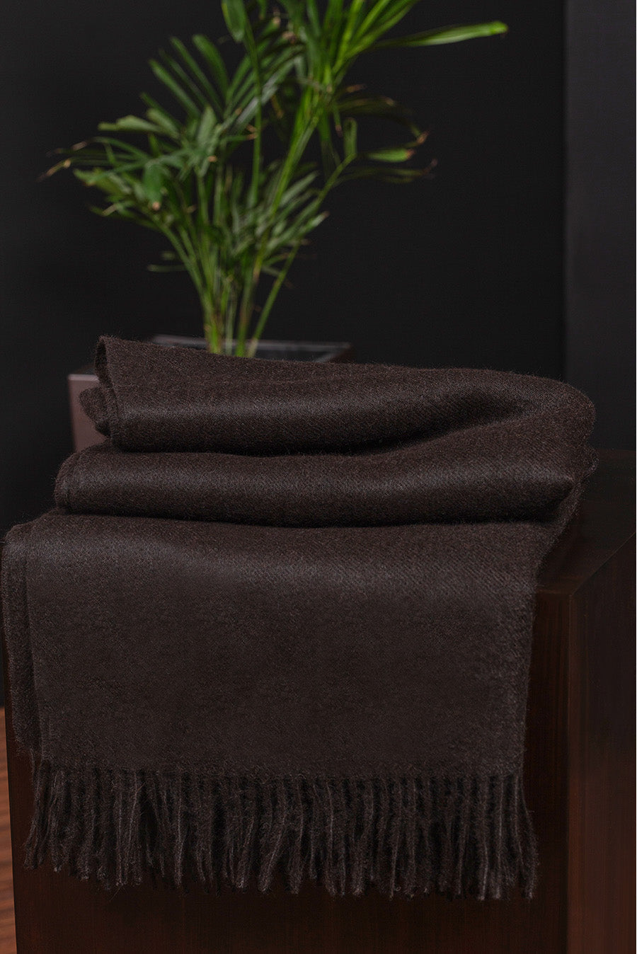 Ballad Blanket Black Alpaca Superfine Eco Color Black