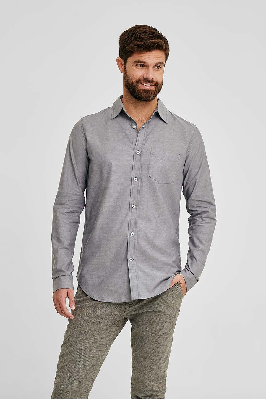 Camiseta de algodón Waldo, color gris