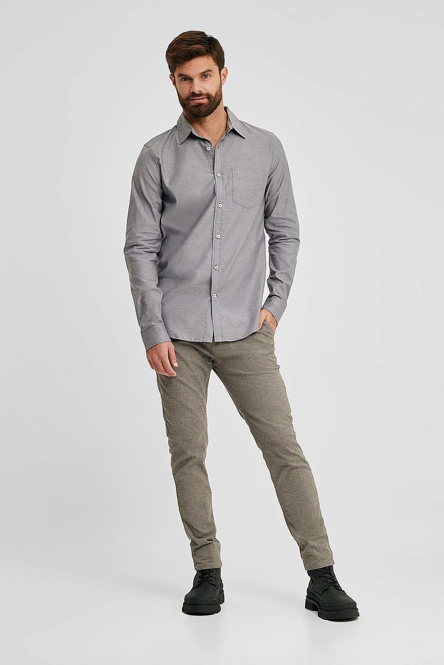 Camiseta de algodón Waldo, color gris