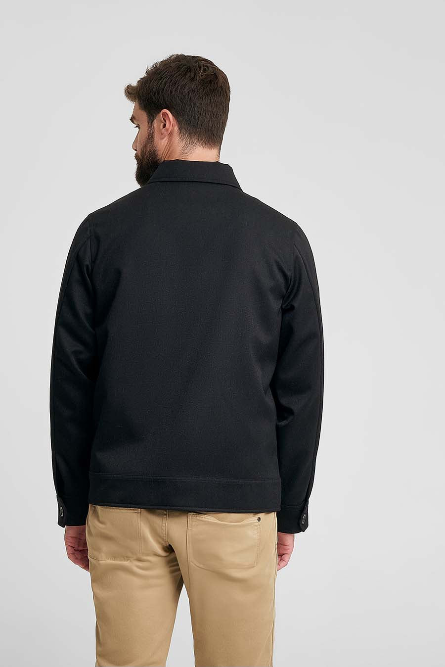 Chaqueta Wallstreet de lana y baby alpaca, color negro