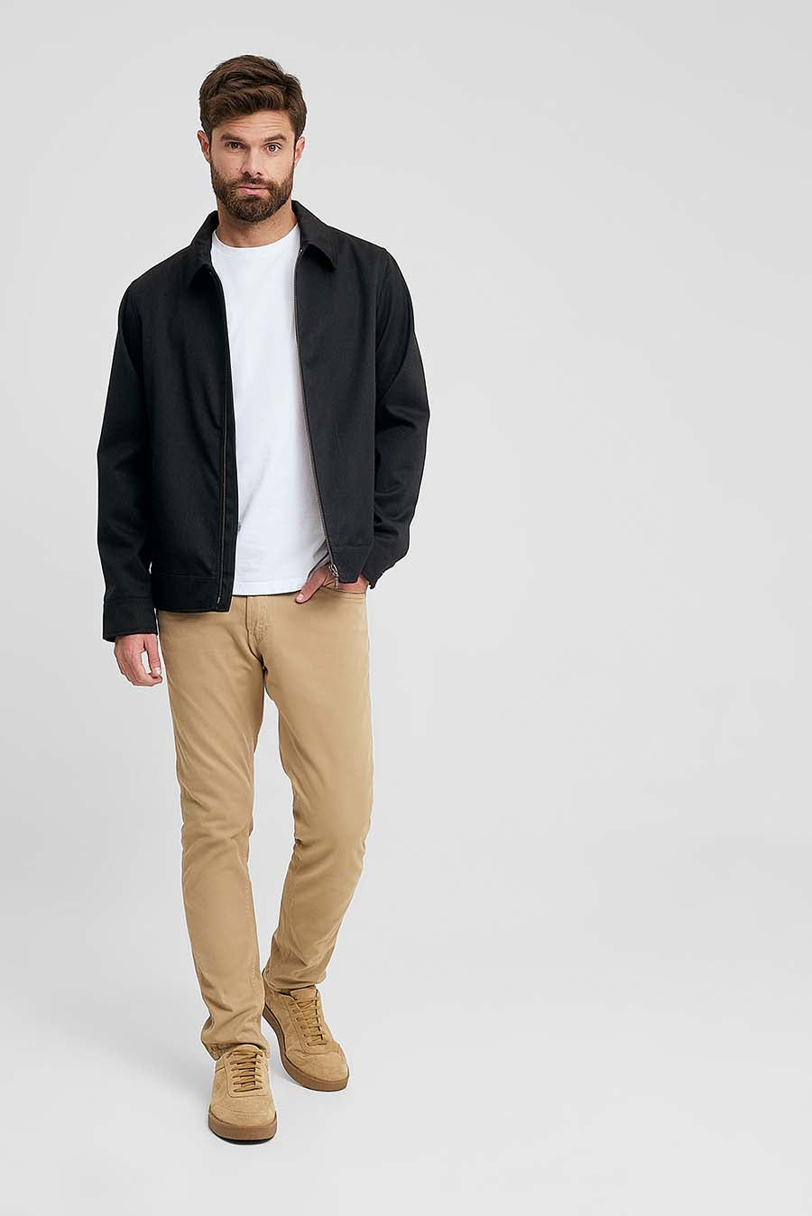 Chaqueta Wallstreet de lana y baby alpaca, color negro