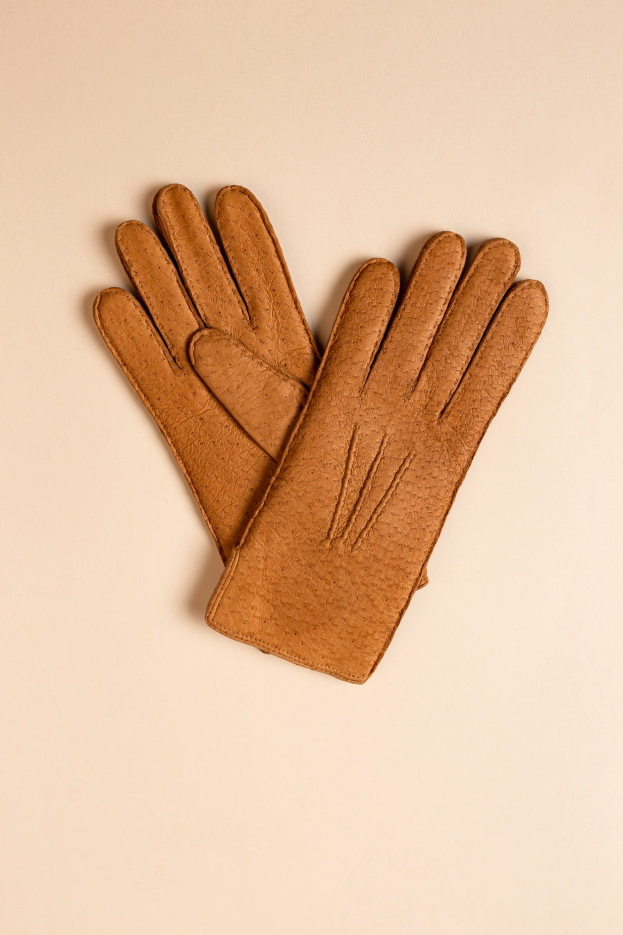 Guantes de Pecarí Cuero Pecarí Color Camel