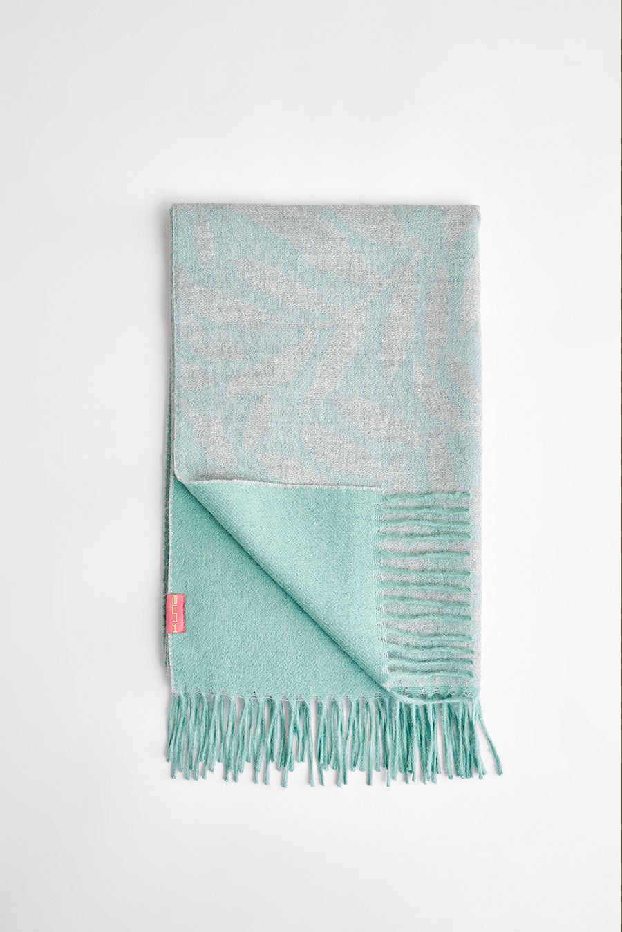KUNA 100% Baby Alpaca Fringe Charcoal Gray Tassel Scarf main image 0